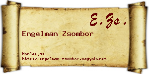 Engelman Zsombor névjegykártya