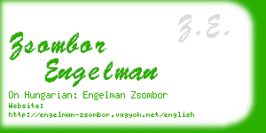 zsombor engelman business card